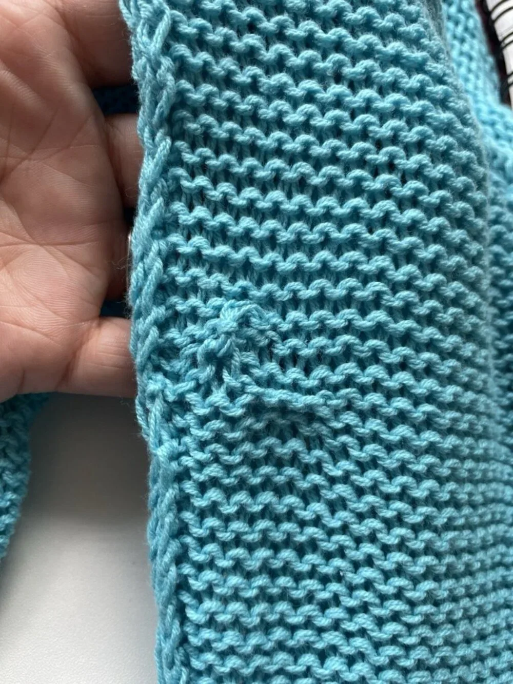 WOODEN SHIPS Open-Knit Chunky Oversized Pull-Over Sweater Turquoise size X/L